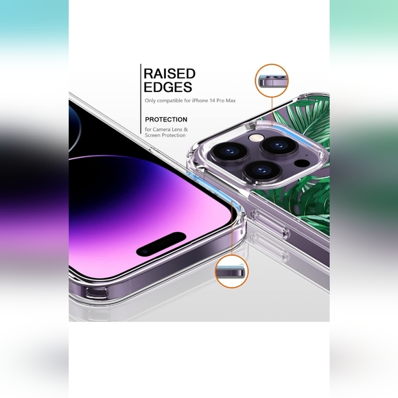 Iphone 14 Pro Max case- Tropical leaf print- New in box - Picture 3 of 3